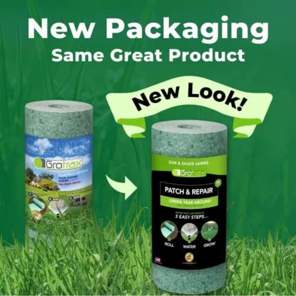 100 sq. ft. Grotrax Quick Fix Year Round Green Mixture Grass Roll Out Seed Mat